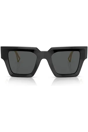 VERSACE Logo-embossed square-frame sunglasses