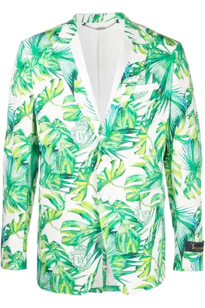 BILLIONAIRE Palm-tree print blazer