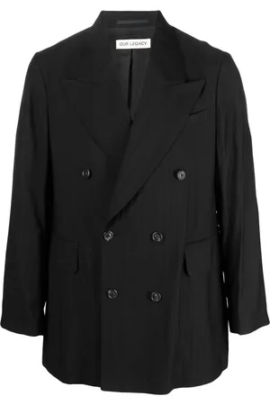 OUR LEGACY Crease-effect double-breasted blazer