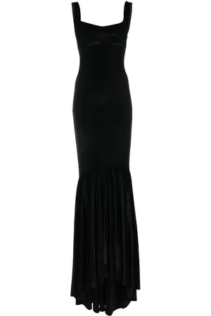 Atu Body Couture Sleeveless fishtail velvet gown