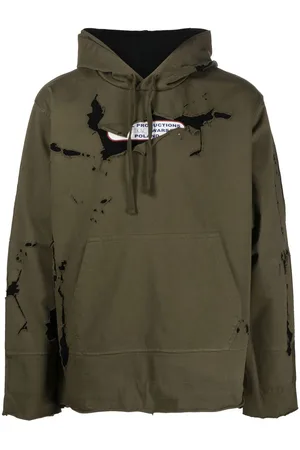Diesel Paint-splatter cotton hoodie