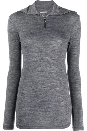 Jil Sander Logo-print roll-neck knitted top