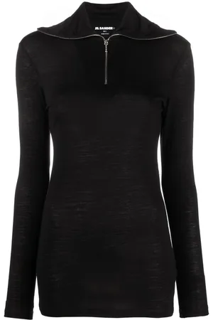 Jil Sander Logo-print roll-neck knitted top