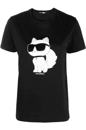 Karl Lagerfeld Ikon Choupette organic-cotton T-shirt