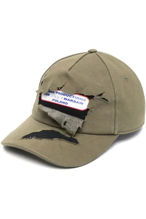Diesel Distressed-finish logo-patch cap