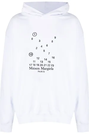 Maison Margiela Logo-embroidered cotton hoodie