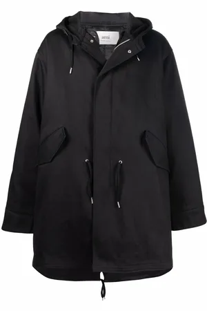 Ami Drawstring waist hooded parka