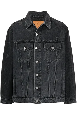 MARTINE ROSE Logo-print denim jacket