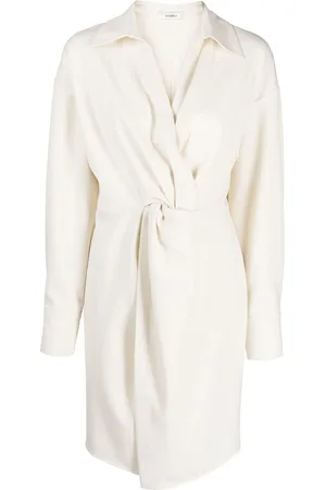 GOEN.J V-neck long-sleeve shirt dress