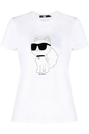 Karl Lagerfeld Ikon Choupette organic-cotton T-shirt