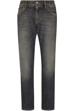 Dolce & Gabbana Logo-appliqué slim-cut jeans