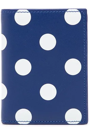 Comme des Garçons Polka dot-print leather cardholder