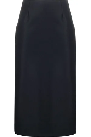 Maison Margiela A-line twill midi skirt