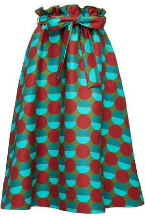 La DoubleJ Sardegna graphic-print A-line skirt
