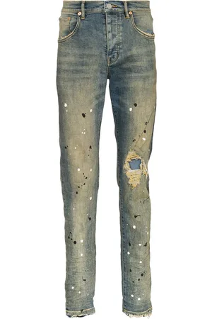 Purple Brand Paint splatter jeans