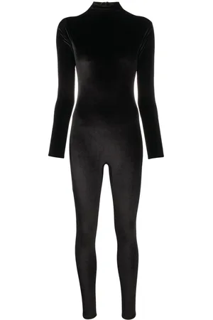 Atu Body Couture Long-sleeve velvet jumpsuit