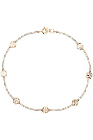 Tory Burch Miller logo-plaque choker necklace