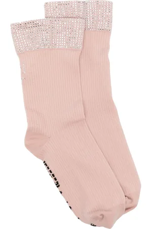 Wolford X Sergio Rossi crystal-studded socks