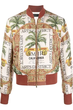 AMIRI Graphic-print silk bomber jacket