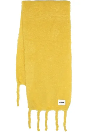 Jil Sander Logo-patch mohair scarf