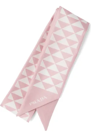 Prada Triangle-logo twill scarf