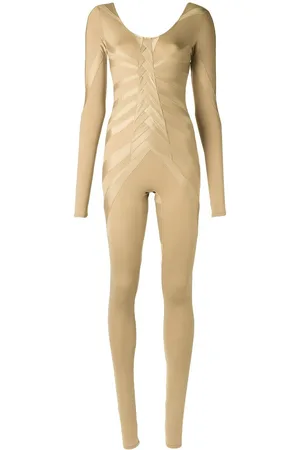 AMIR SLAMA Ribcage-pattern stretch jumpsuit