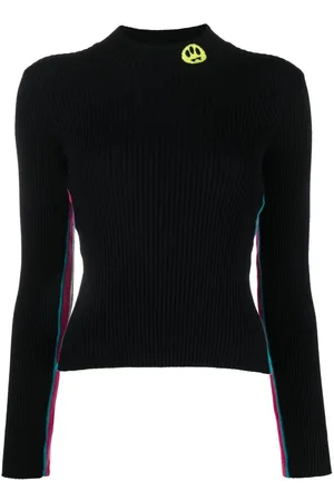 BARROW Smiley-patch long sleeve jumper