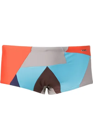 AMIR SLAMA Geometric-print swim shorts