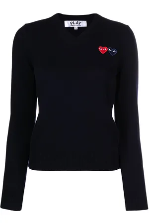 Comme des Garçons Double heart motif jumper