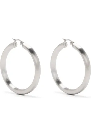 TOM WOOD Classic Thick Satin XL hoop earrings