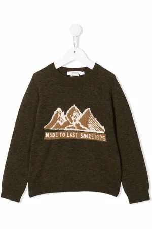 BONPOINT Slogan-print long-sleeved sweater
