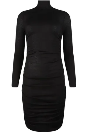 RTA Gathered silk-blend mini dress