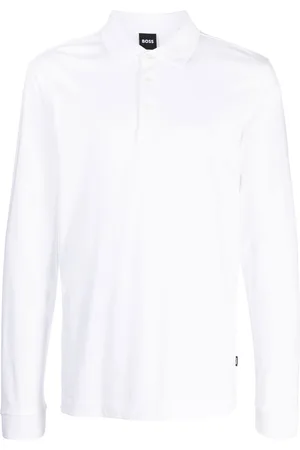 HUGO BOSS Long-sleeve cotton polo shirt