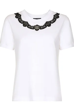 Dolce & Gabbana DG-logo lace-detail T-shirt