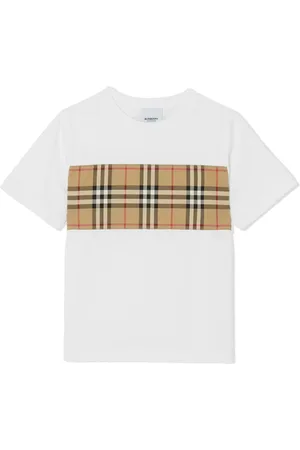 Burberry Vintage Check-panelled cotton T-shirt