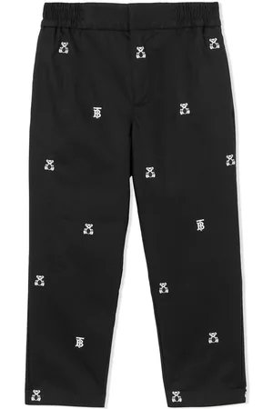 Burberry Thomas Bear embroidered straight-leg trousers