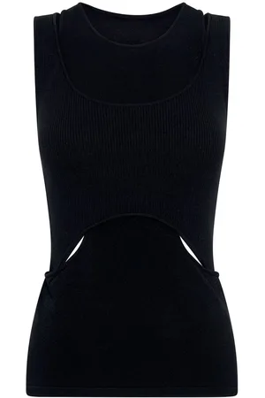 DION LEE Interlink cut-out tank top