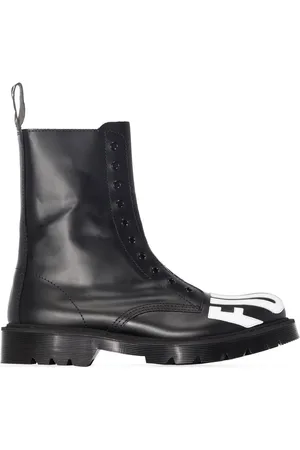 VTMNTS Slogan-print army boots