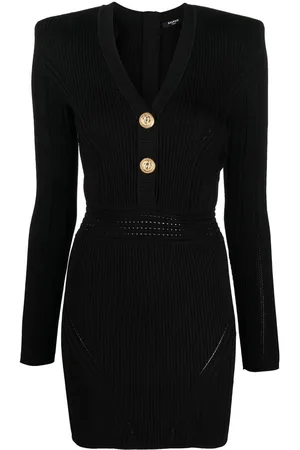 Balmain Ribbed-knit mini dress