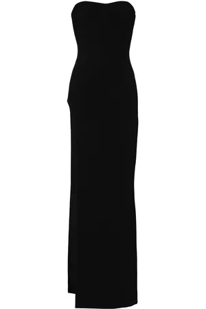 Monot High-slit strapless tube gown