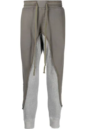 GREG LAUREN Patchwork drawstring trousers