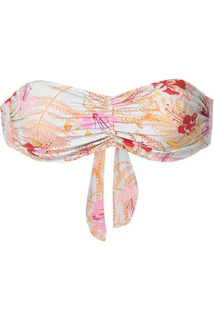 CLUBE BOSSA Floral-print bandeau bikini top