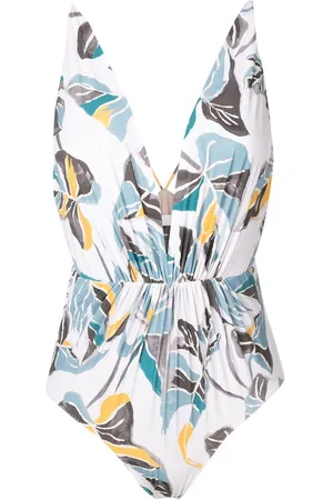 CLUBE BOSSA Maio leaf-print one-piece