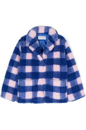 Stand Studio Check-pattern single-breasted coat
