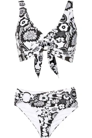 AMIR SLAMA Floral-print bikini set