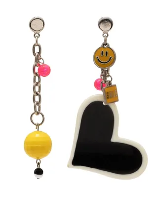 AMIR SLAMA Heart-charm drop earrings