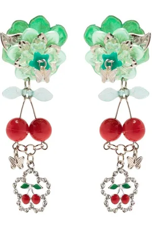 AMIR SLAMA Cherry-motif statement drop earrings