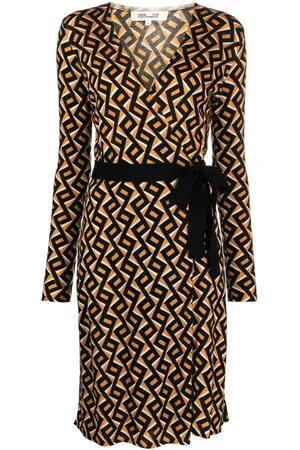 Diane von Furstenberg Zig-zag print wrap dress