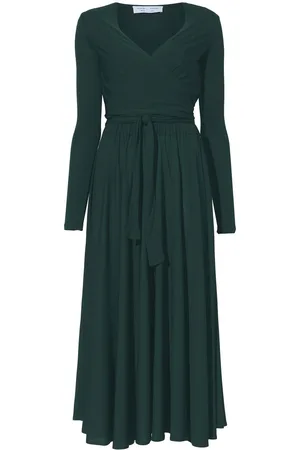 Proenza Schouler Long-sleeved crepe wrap dress