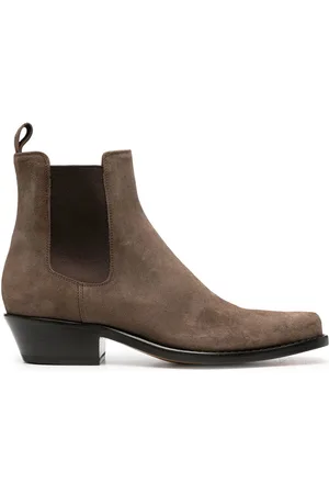 Buttero Square-toe suede boots